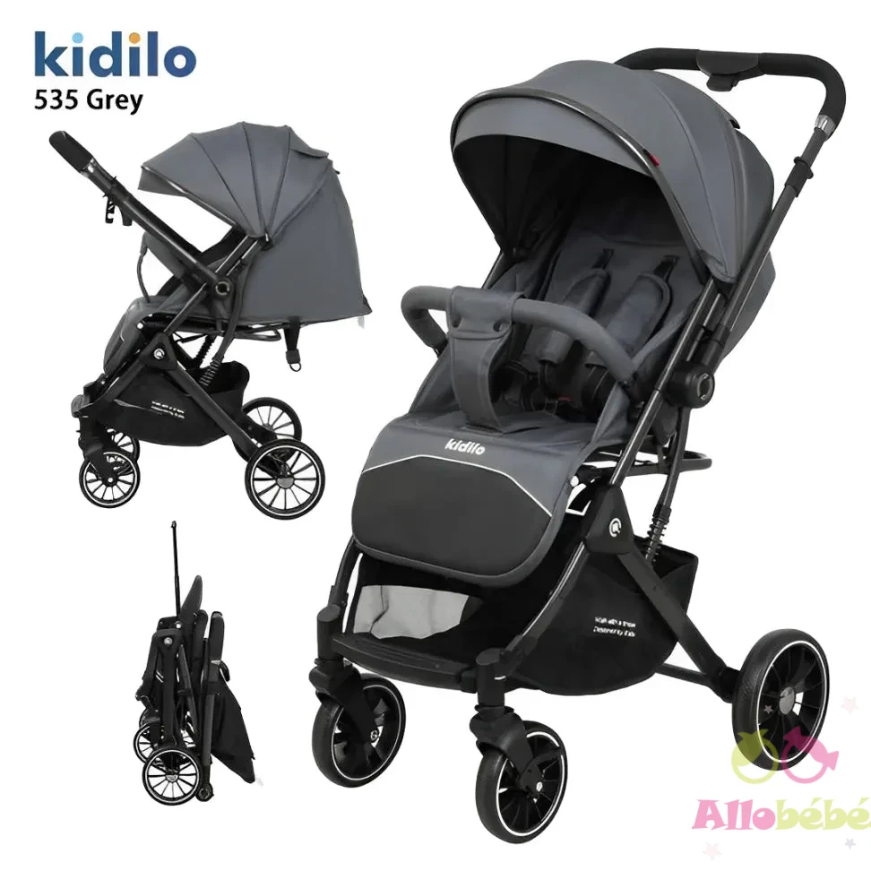 kidilo Poussette valise réversible 535 11 stroller kidilo 535 grey