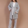 Pyjama grossesse et allaitement avec peignoir en gris