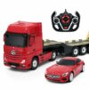 Mercedes-Benz Actros Camion remorque avec 1/24 Sport Racing RC