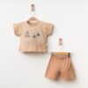Ensemble comfy Coton Doux beige : T-Shirt & Short Adorables