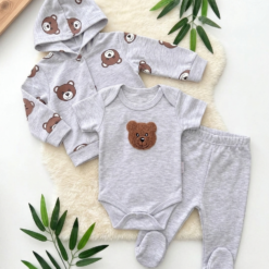 Ensemble Jogging Bébé 3 pcs Matières Naturelles - Petit Ours