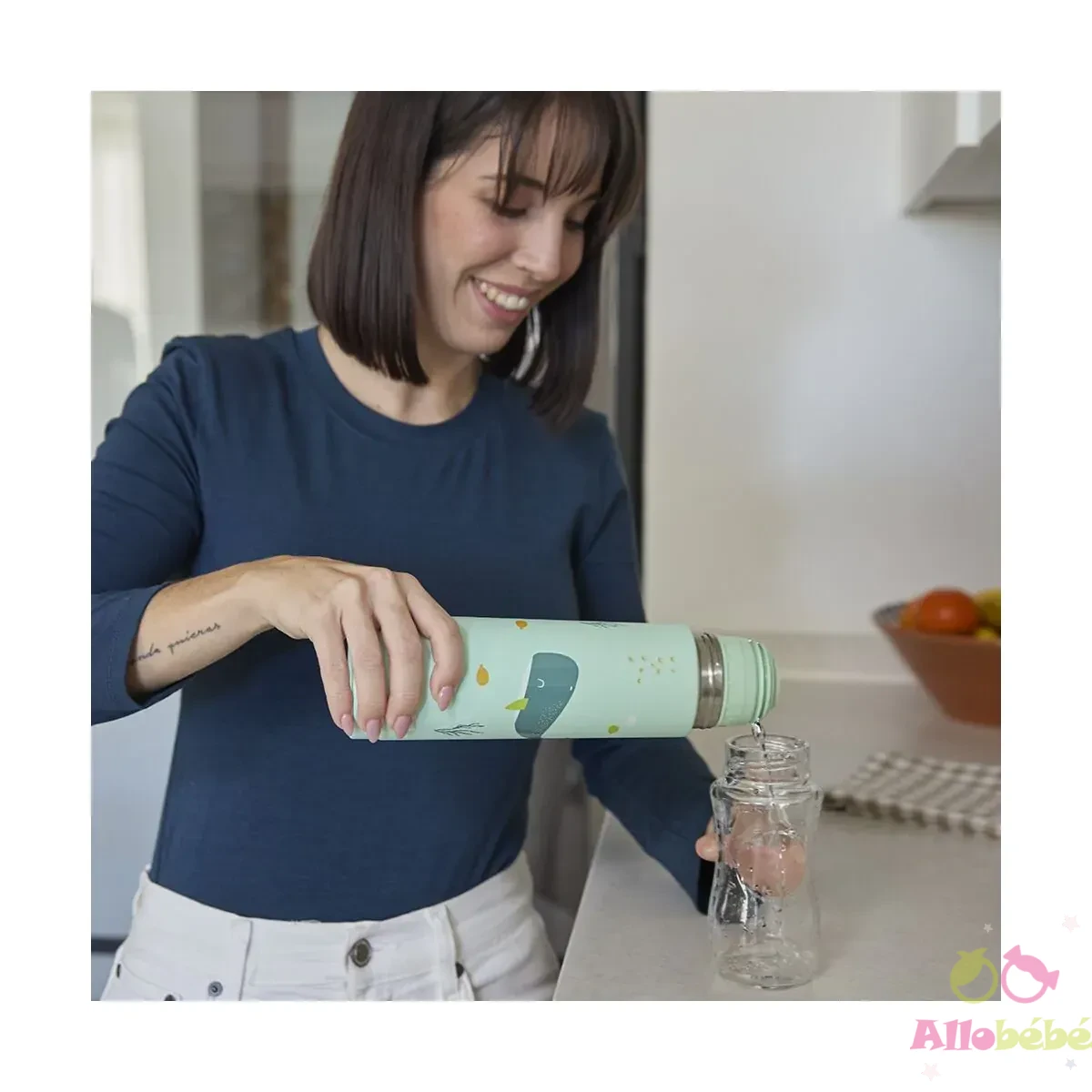 Thermos Miniland 500 ml – Baleine – Maintien de température 24h