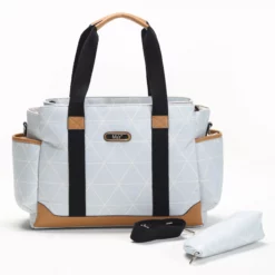 Sac à langer intemporel Triangle bleu clair– M&Y