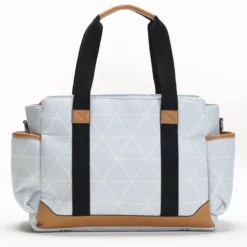 Sac à langer intemporel Triangle bleu clair– M&Y