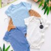 Lot de 3 Bodies en Coton Pur garcon - Qualité Premium