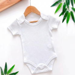 Body Bébé Manches Courtes Blanc Essentiel - 100% Coton Pur