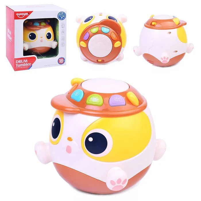Culbuto Musical Tambour Huanger – Drum Tumbler Interactif pour Bébé