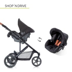 HAUCK Poussette combinée Trio Pack Pacific 3 - Caviar-9453