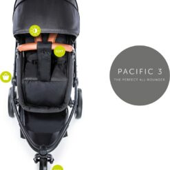 HAUCK Poussette combinée Trio Pack Pacific 3 - Caviar-9446