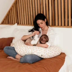 Coussin allaitement Candide Multirelax jersey coton ceinture réglable transat bébé