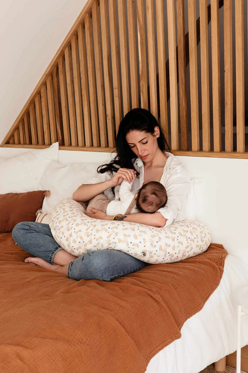 Coussin allaitement Candide Multirelax jersey coton ceinture réglable transat bébé