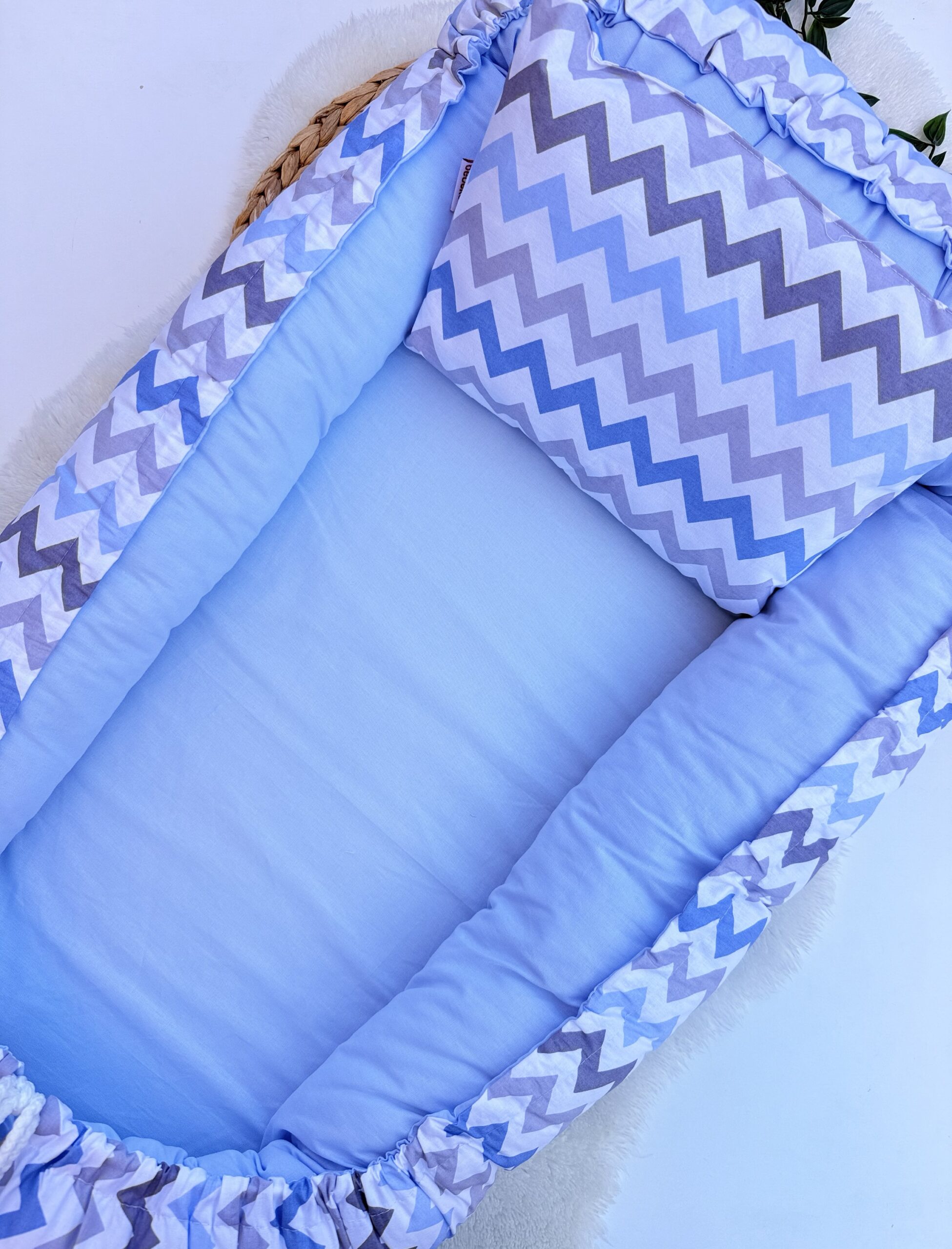 Couffin confort bébé babynest double face Bleu