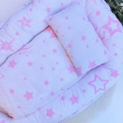 Couffin confort bébé babynest double face rose
