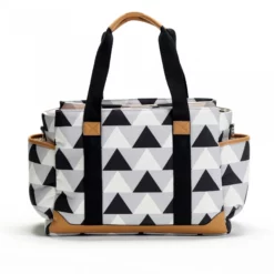 Sac à langer intemporel Triangle Gris/Noir– M&Y