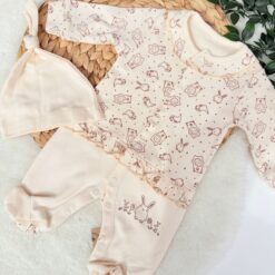 Grenouillère bonnet en Coton Organique : Douceur Naturelle