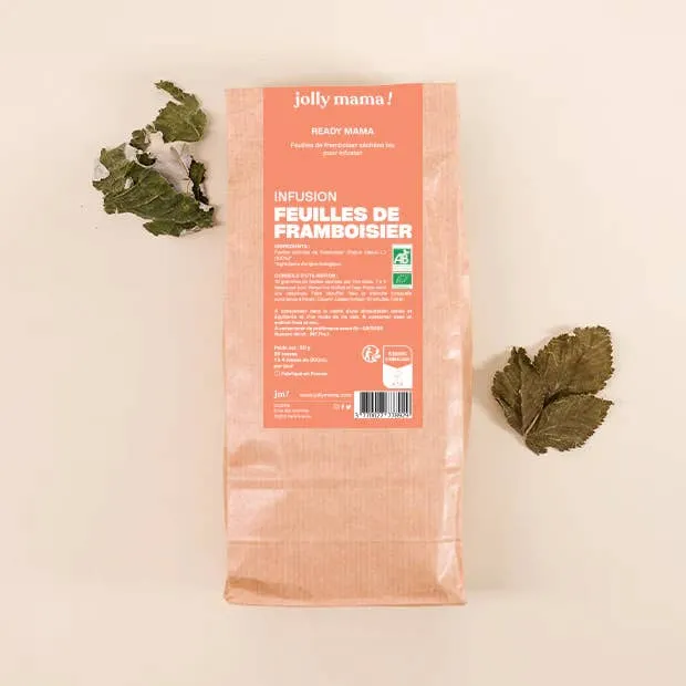 Tisane feuilles framboisier Rubus idaeus certifié Agriculture Biologique Jolly Mama