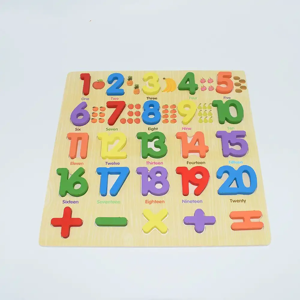 Puzzle Chiffres en Bois Montessori 1 à 20 – Opérations Mathématiques, Motricité Fine, Dès 3 Ans – Image 5