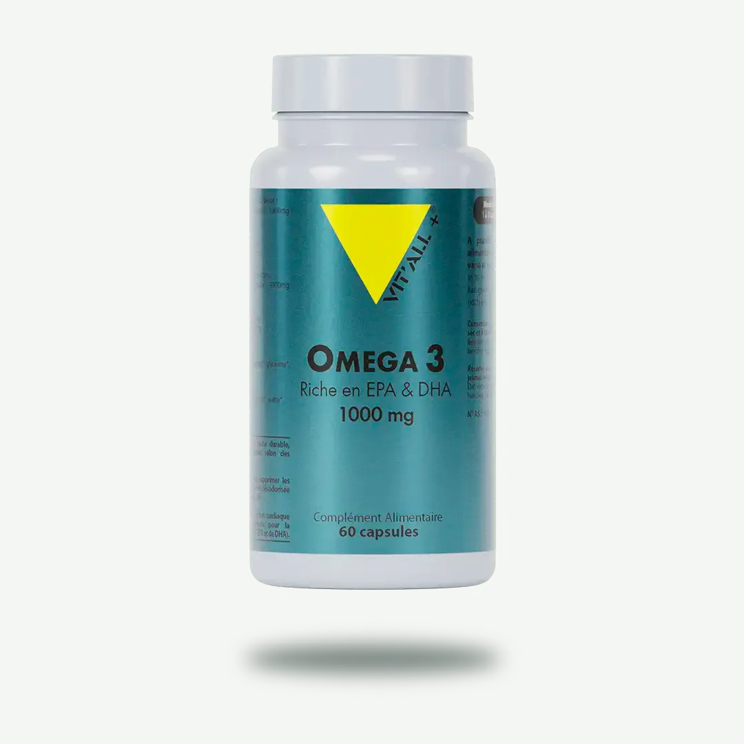 Vitall+ Oméga 3 Huile de Poisson EPA & DHA – 60 Capsules | Cœur & Cerveau