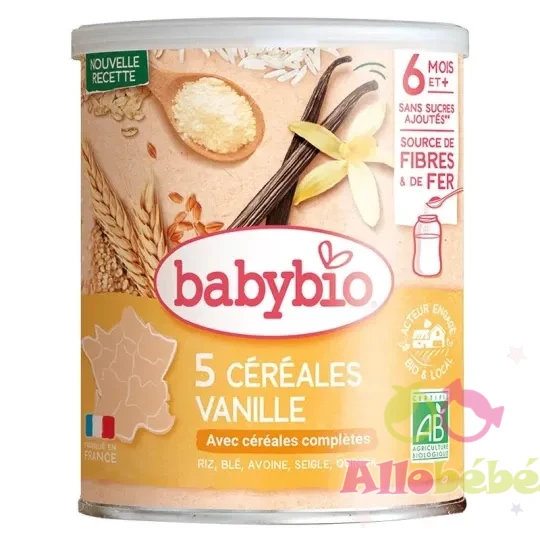 Céréales 5 Céréales Vanille - 220g - Babybio