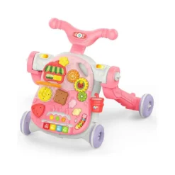 Trotteur évolutif Huanger 4 en 1 HE0817 – marcheur bébé avec panneau musical