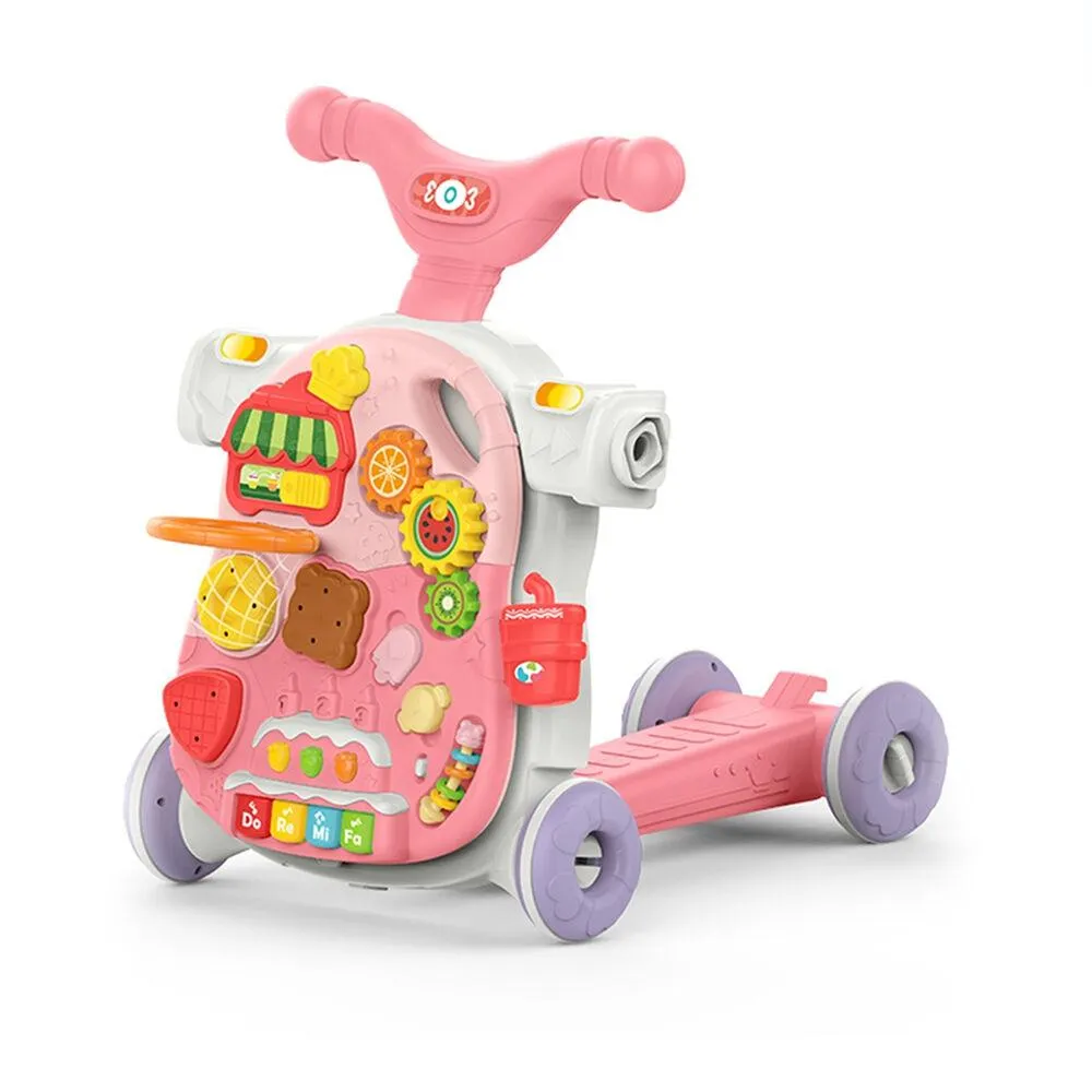 Trotteur évolutif Huanger 4 en 1 HE0817 – marcheur bébé avec panneau musical