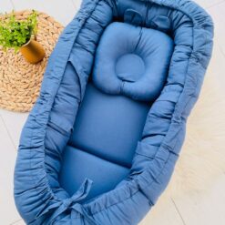 Nid Bébé en Coton Ultra Doux – Bebekevi – Coloris Gris, Rose ou Bleu