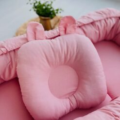 Nid Bébé en Coton Ultra Doux – Bebekevi – Coloris Gris, Rose ou Bleu