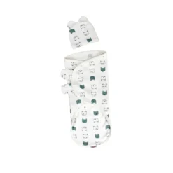 Couverture émmaillotage doux coton + Bonnet - Bebekevi