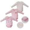 Pack de 3 Bodies bébé fille perforés respirants