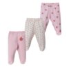Pack de 3 pantalons bébé fille perforés et respirants