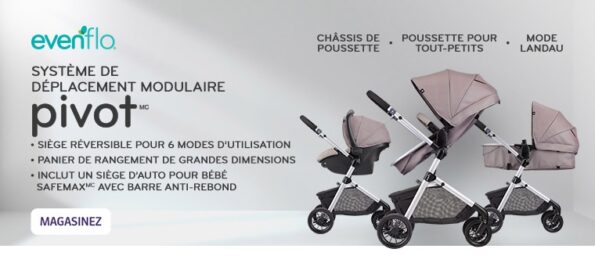 Pack Poussette Evenflo Pivot+ Siège auto SAFEMAX -11537