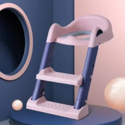 echelle de toilette rose