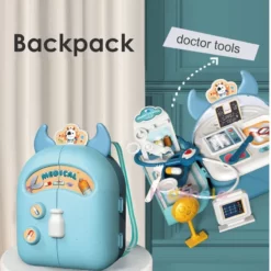 Dream Sac à Dos Docteur - Kit de Jeu d'Imagination Médecin, 12 Pièces