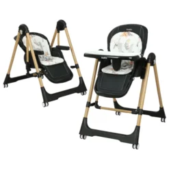 chaise haute balancoire kidilo en noir