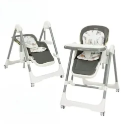 Kidilo Chaise haute avec fonction Balancelle et Relax