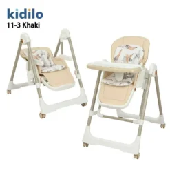 Kidilo Chaise haute avec fonction Balancelle et Relax