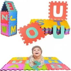 Tapis mousse EVA les lettres 10 dalles de 30 x 30