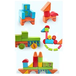 Block en bois - Construction 50 PCs Onshine -12574