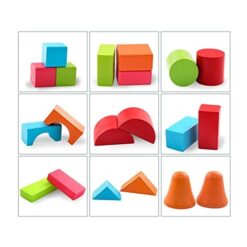 Block en bois - Construction 50 PCs Onshine -12575