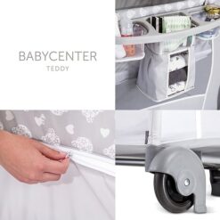 Lit Parapluie Baby Center - Teddy Gris - HAUCK-12748
