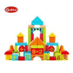 Block en bois - Construction 50 PCs Onshine -12580