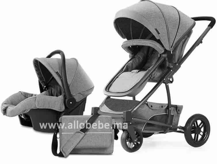 POUSSETTE RÉVERSIBLE + MAXI COSI + SAC A LANGER BEIGE – MON BÉBÉ - Mon Bébé  Maroc