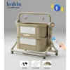 Berceau lit cododo électrique 4en1 Kidilo BJJ-688D Khaki avec mobile musical moustiquaire