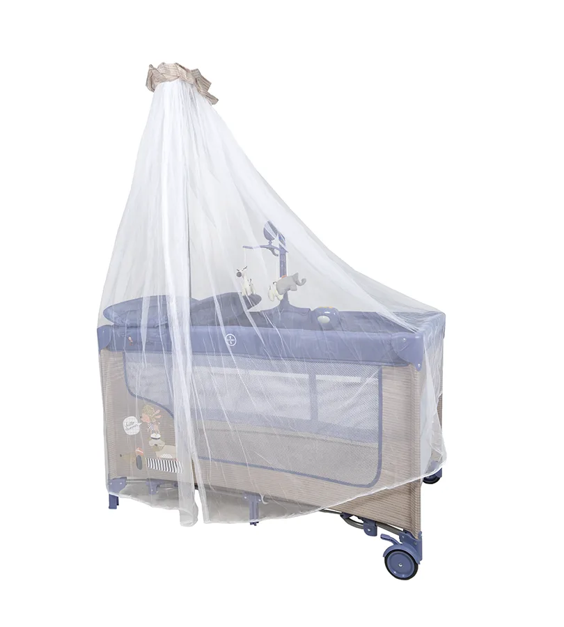 Lit Parc + plan a langer + mobilo + voile Moustquaire