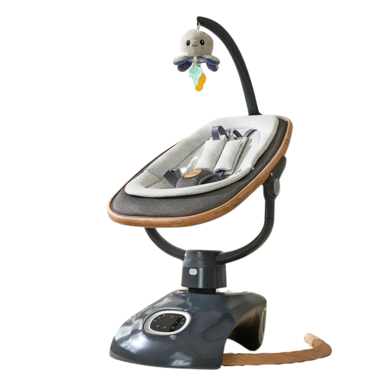 Balançoire bébé 3D intelligente Automatique en Gris - Cozymum