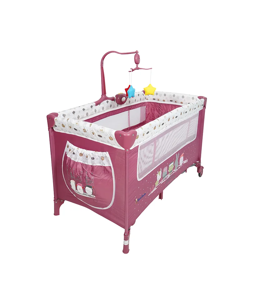 Lit Parc + plan a langer + mobilo + voile Moustquaire