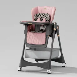 chaise haute rose pliable