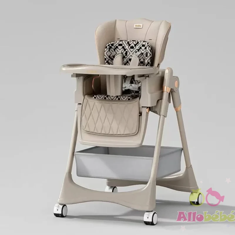 chaise haute beige kidilo