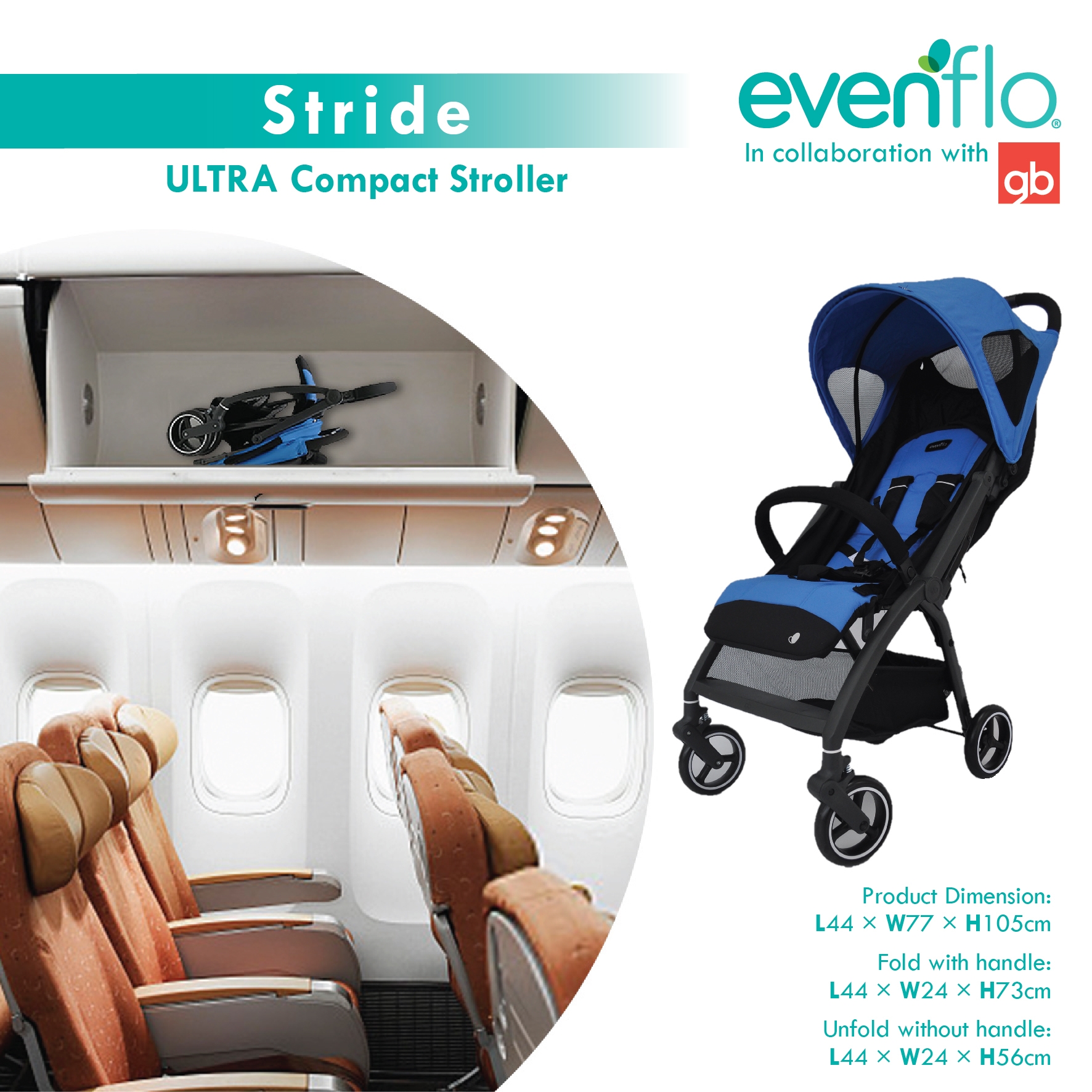 Poussette cabine ultra compact - evenflo - Allobebe Maroc