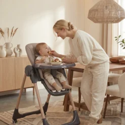 chaise haute kidilo beige